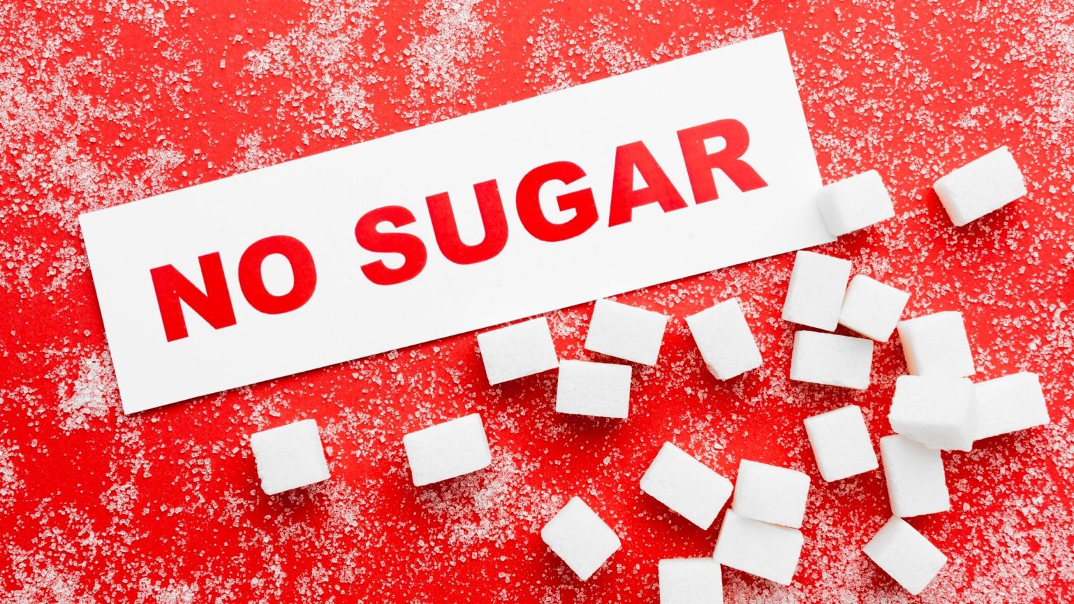 consommation de sucre : concept d'aliments et boissons faibles en sucre