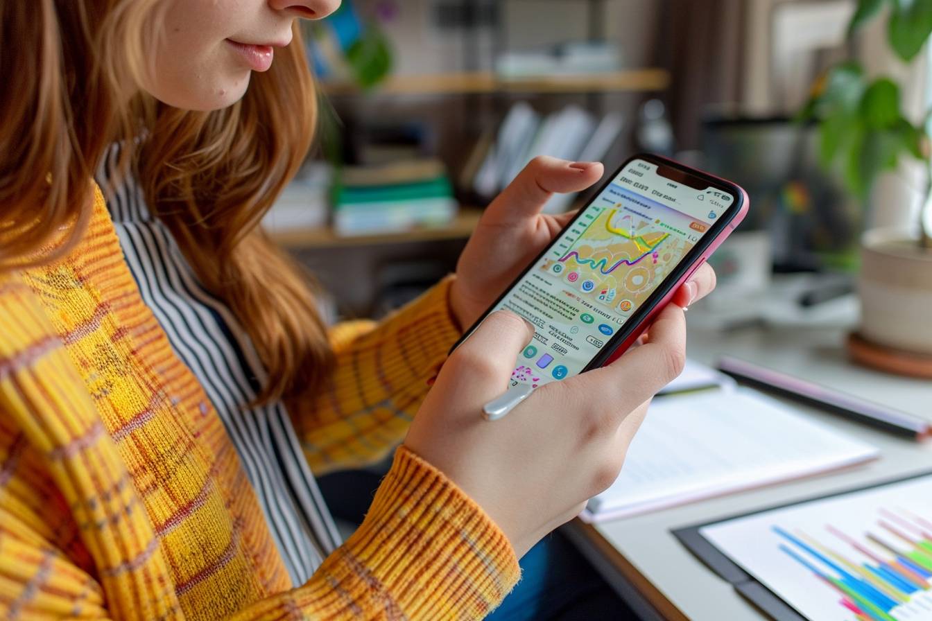 grand oral du bac : élève utilisant une application pour s’entraîner au grand oral