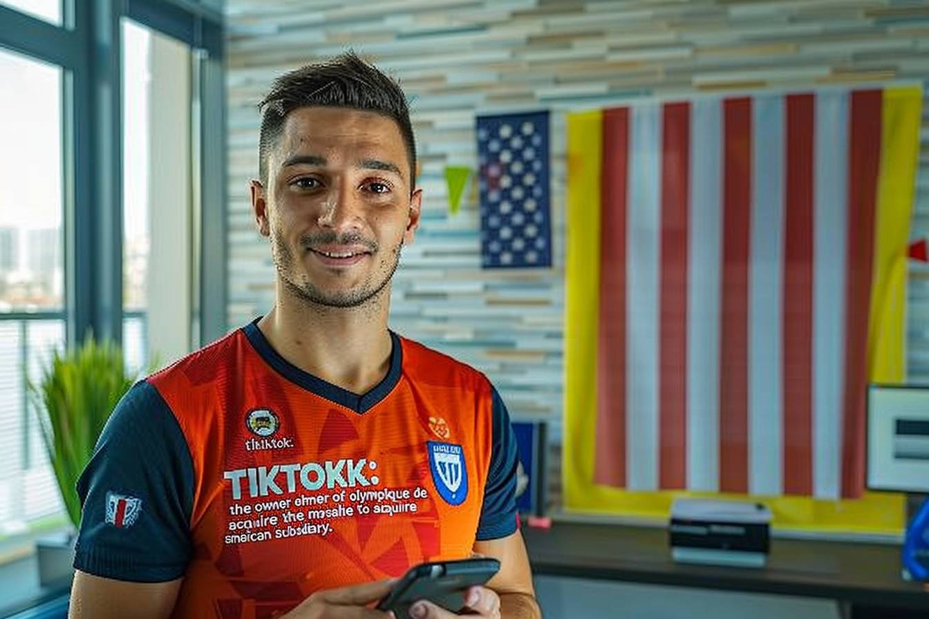 TikTok : représentation du logo TikTok avec des éléments évoquant la technologie et les affaires