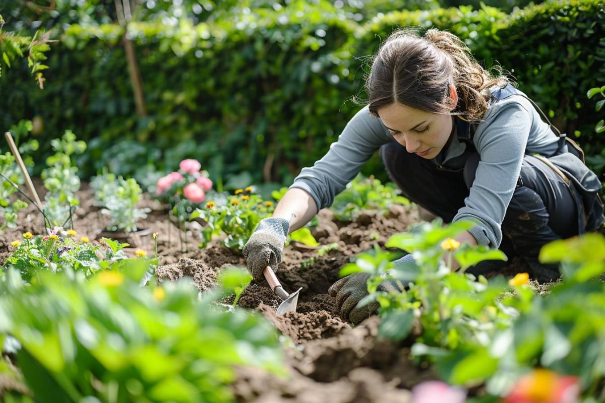 débroussaillage : terrain de jardin propre et dégagé conforme à la réglementation