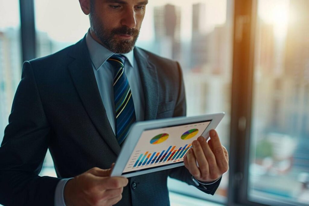 fintech : interface d'application financière moderne pour PME