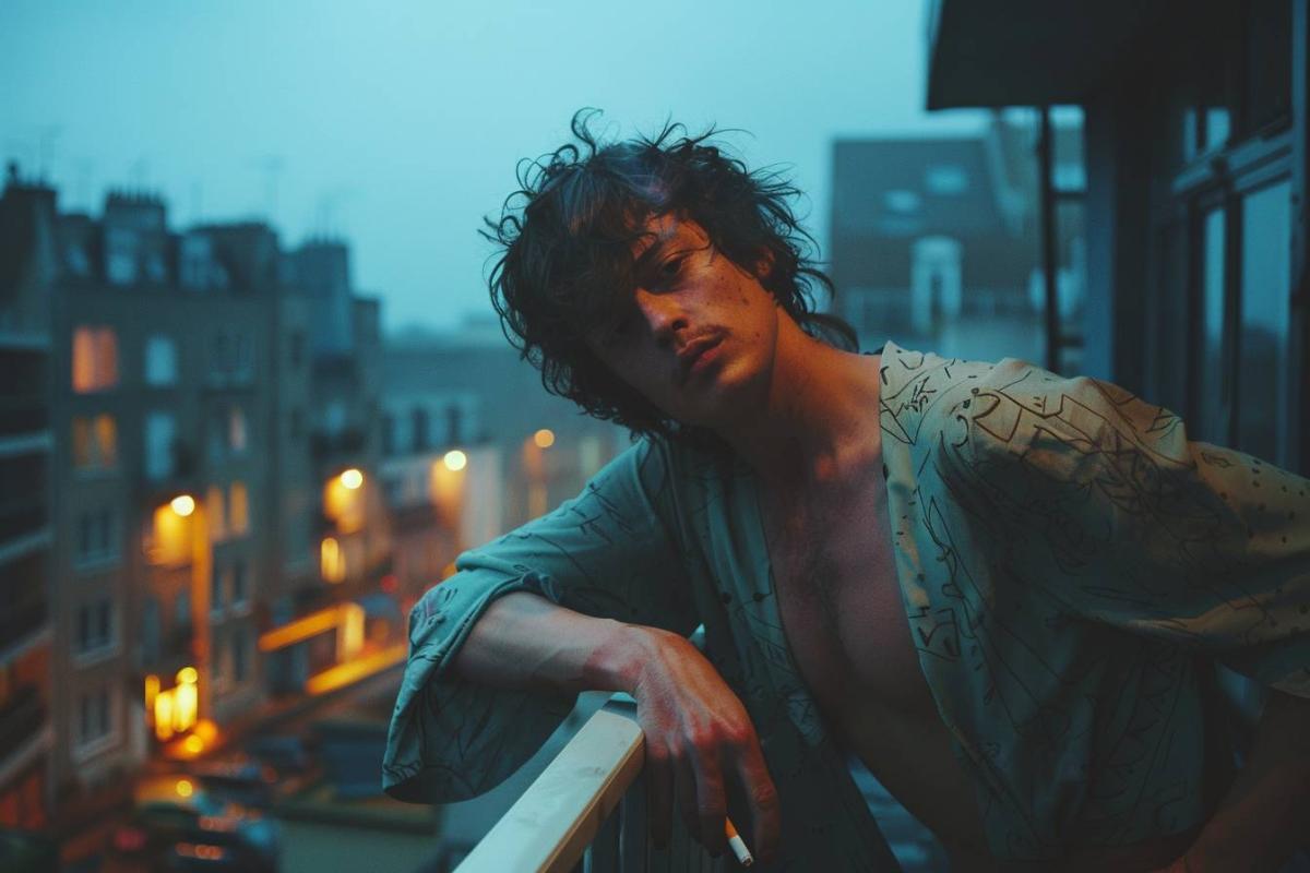 balcon : balcon aménagé avec des plantes et mobilier léger