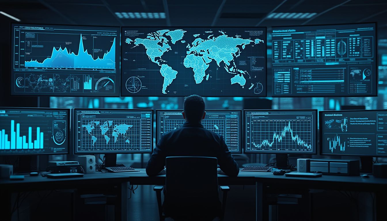 données en temps réel : représentation graphique dynamique de données sur un écran digital