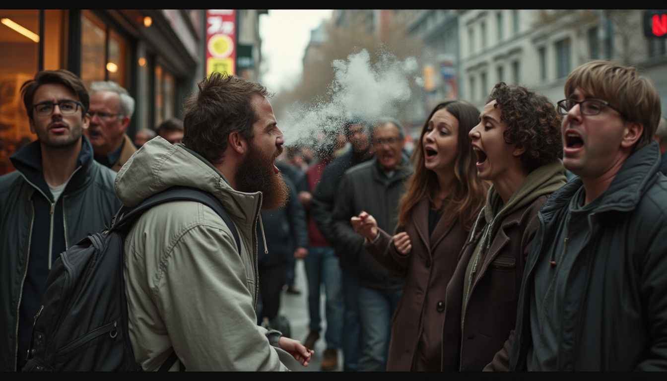 cracher en public : image illustrant l'interdiction de cracher dans un lieu public