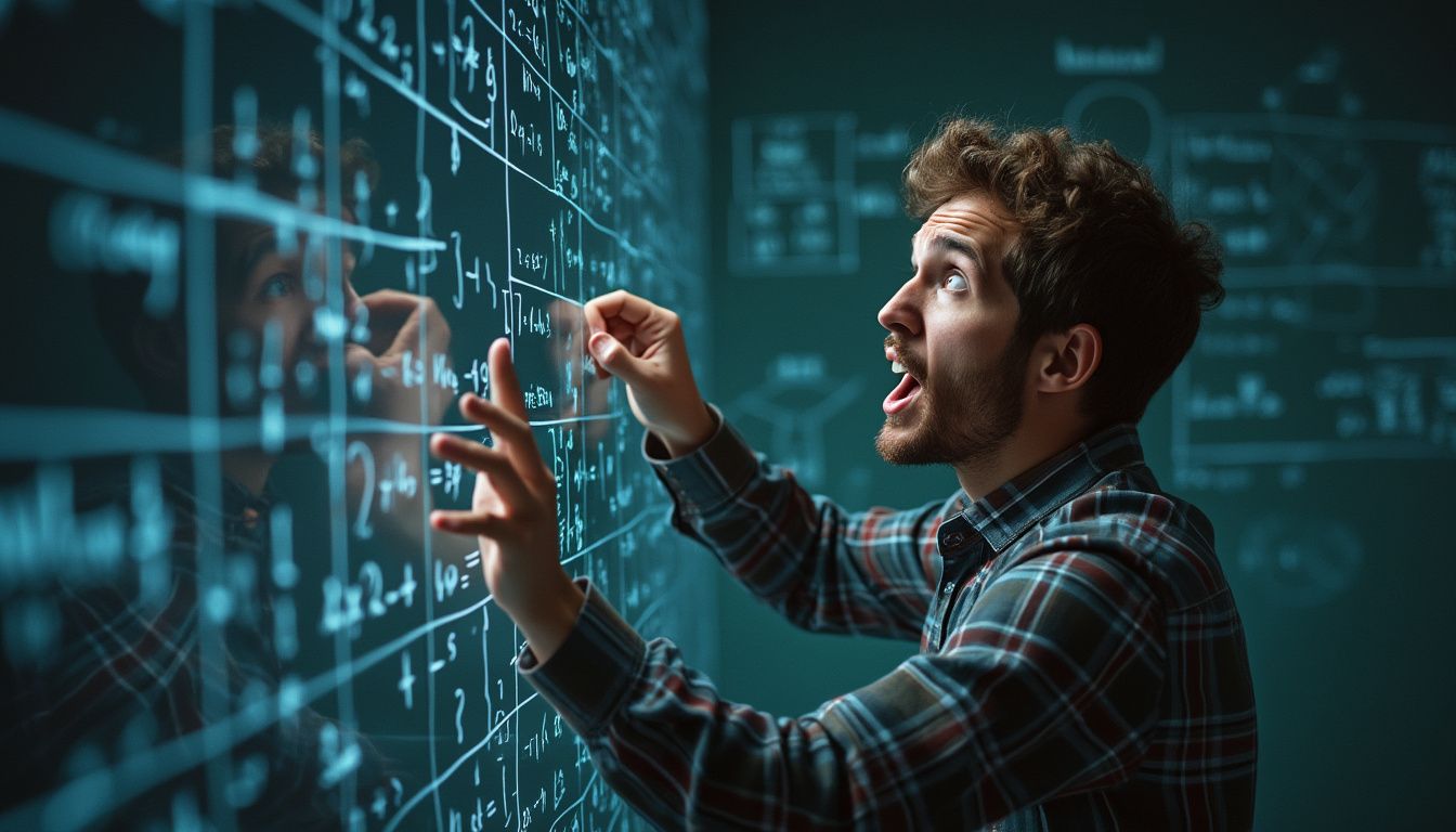 QI : personne réfléchissant intensément devant un test de QI