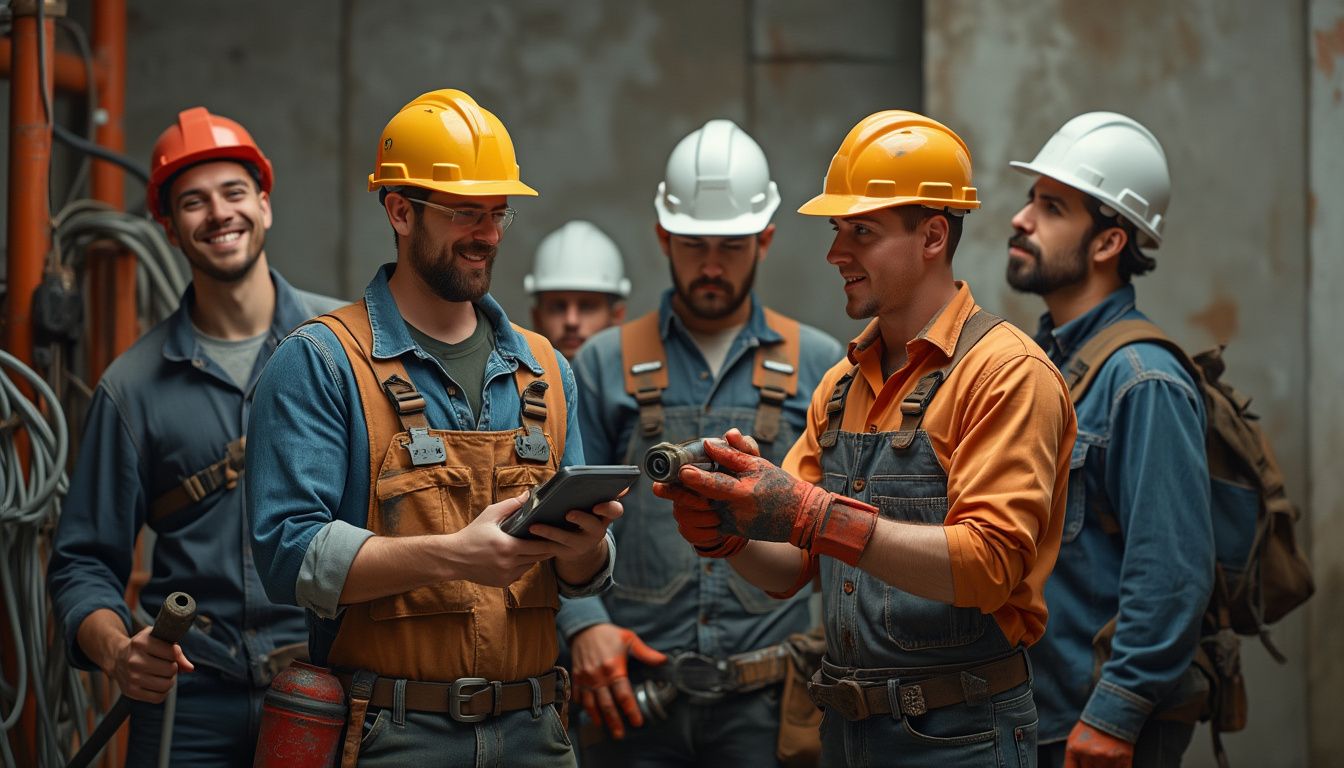 métiers bien payés sans diplôme : illustration représentant divers métiers accessibles sans diplôme