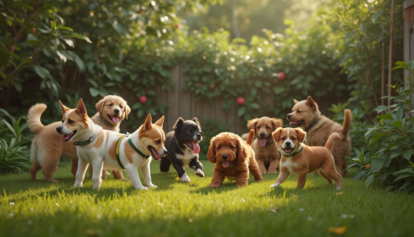 élevage de chiens : portrait d'un éleveur avec ses chiens dans son élevage