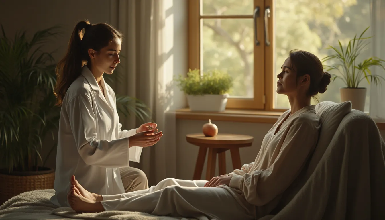 sophrologue : séance de sophrologie en cours avec un professionnel