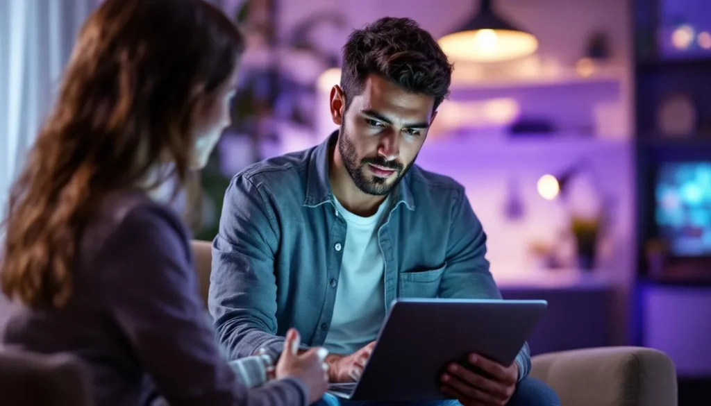 gagner de l'argent en regardant des pubs : personne regardant une publicité sur un écran avec un symbole monétaire