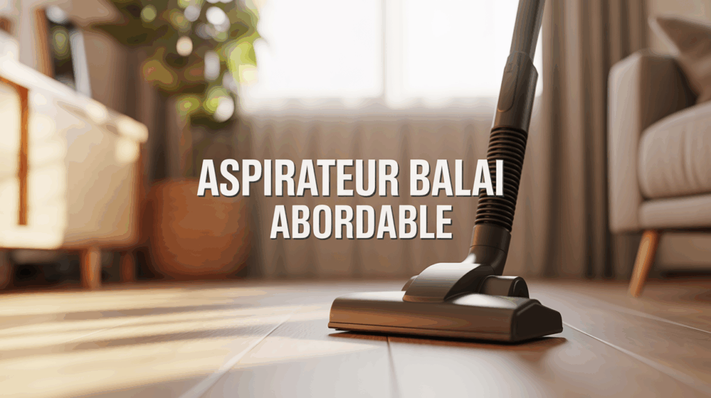 Aspirateur balai abordable sur sol clair