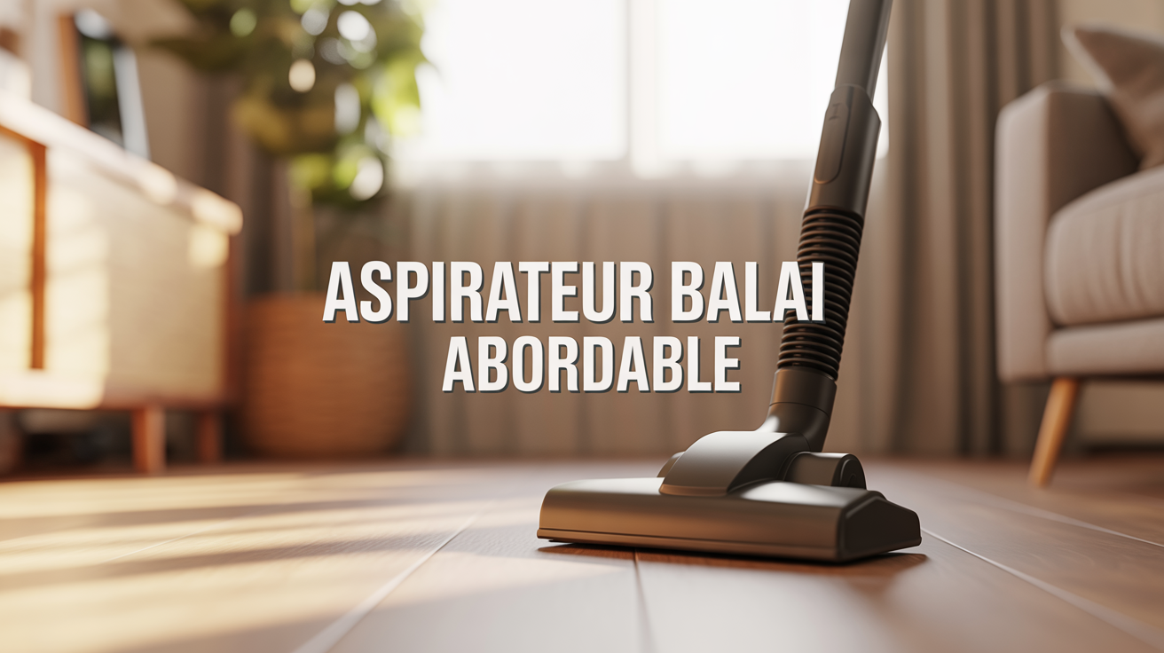 Aspirateur balai abordable sur sol clair
