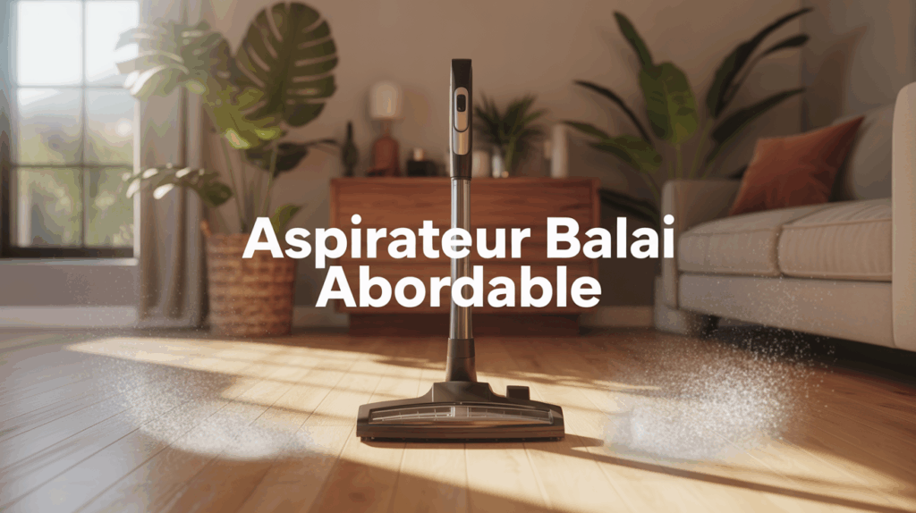 aspirateur balai abordable sans fil dans salon