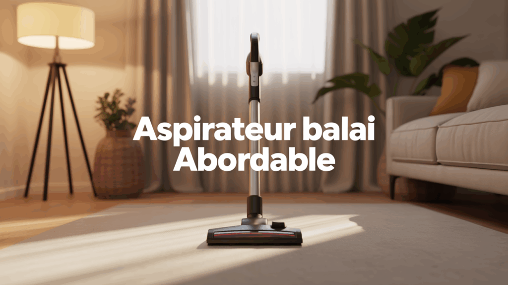 aspirateur balai abordable moderne sur sol propre