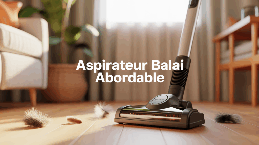 aspirateur balai abordable sur sol propre