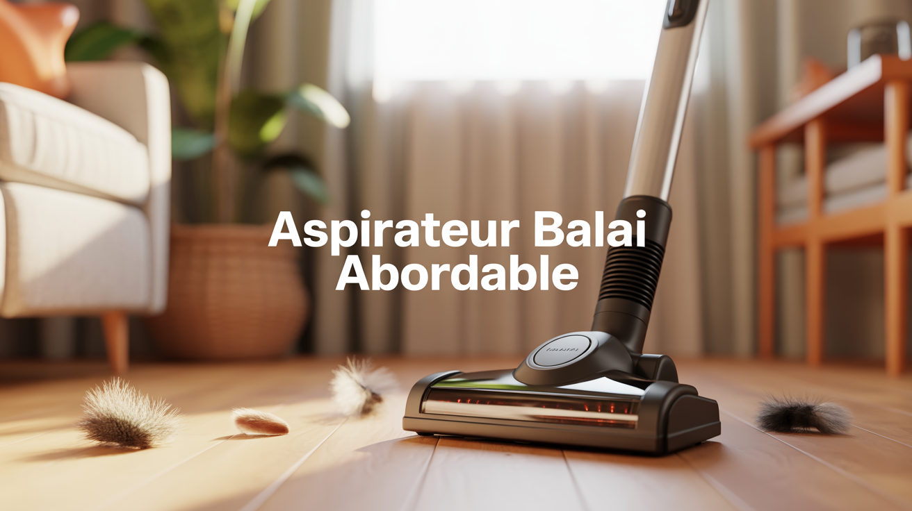 aspirateur balai abordable sur sol propre