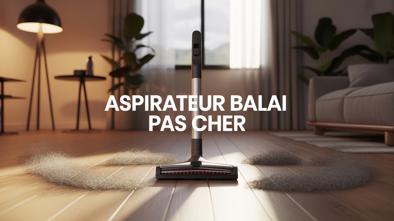 Aspirateur balai pas cher nettoie sol lumineux