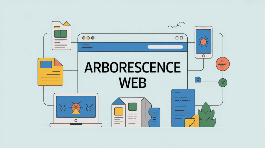 Schéma arborescence web moderne et navigation