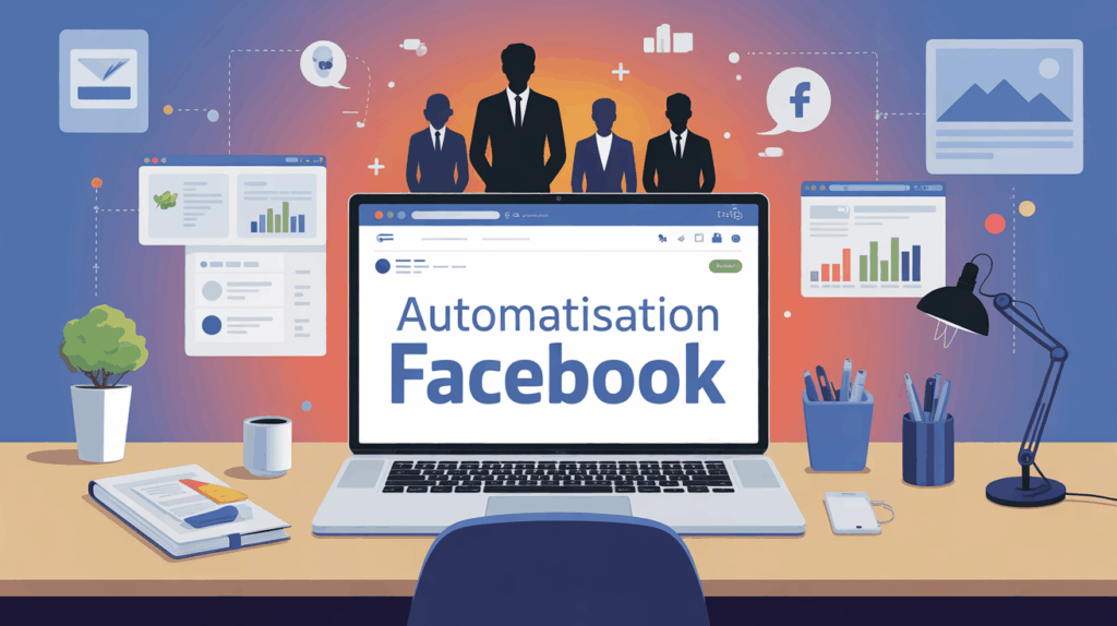 Automatisation Facebook bureau moderne tableau de bord