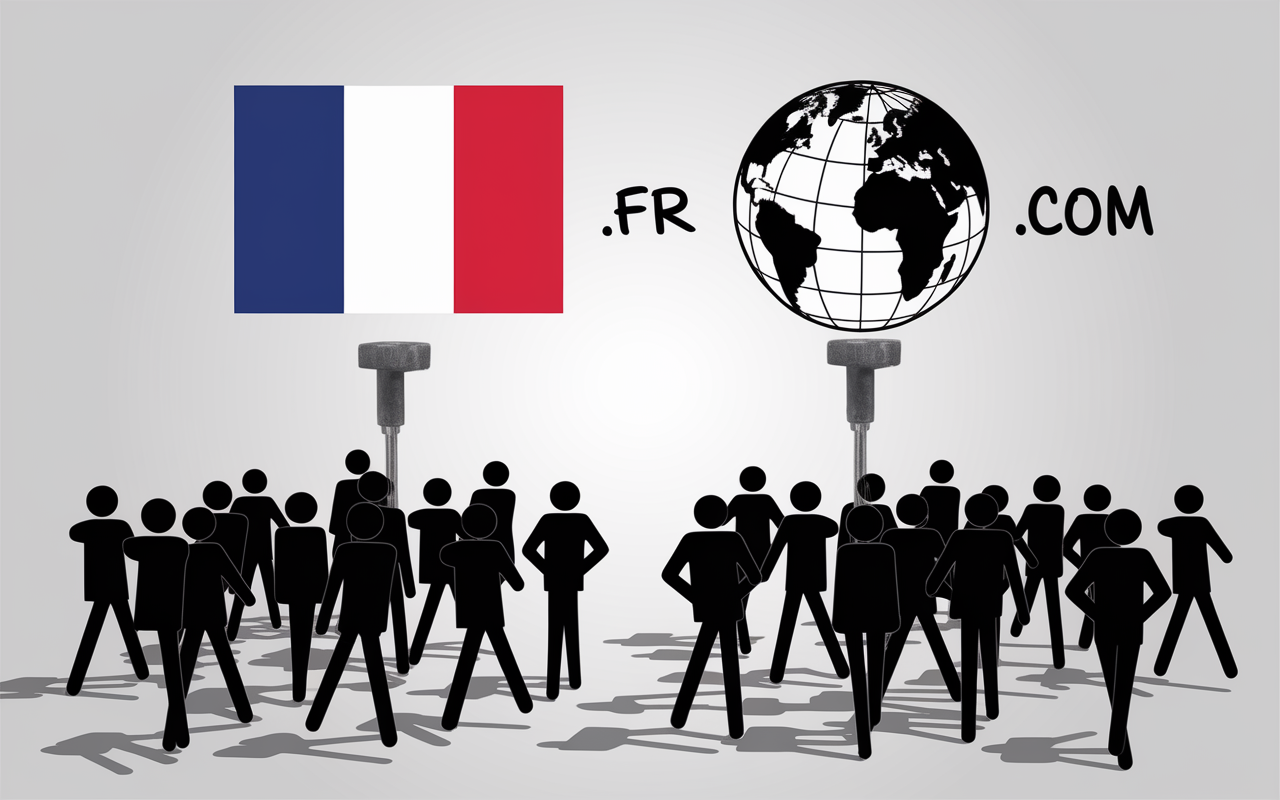 comparatif rapide choix .com ou .fr