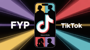 Illustration FYP TikTok viralité sur smartphone