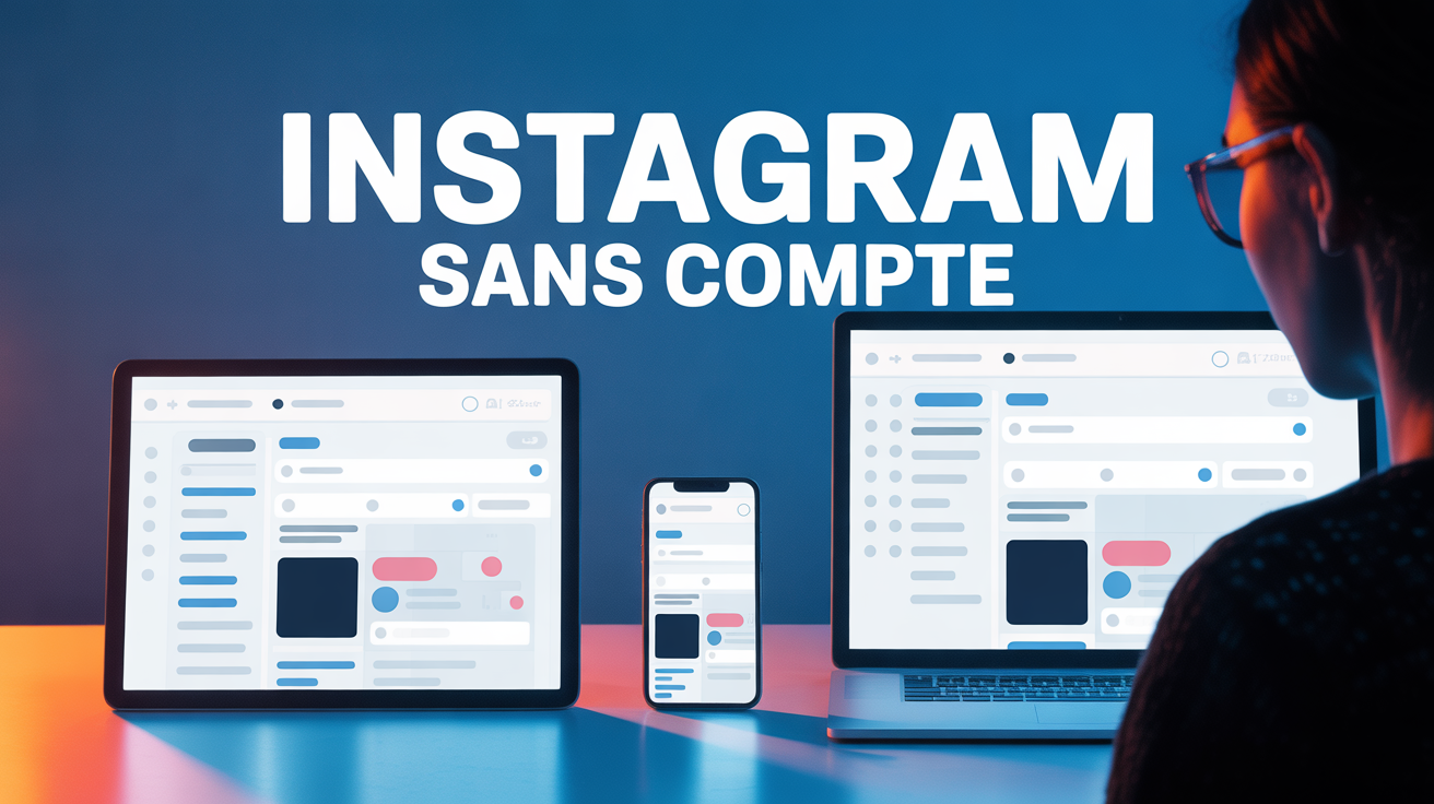 illustration Instagram sans compte sur plusieurs appareils