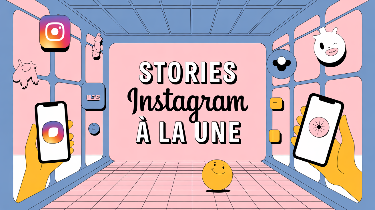 Stories Instagram a la une, vitrine profil moderne
