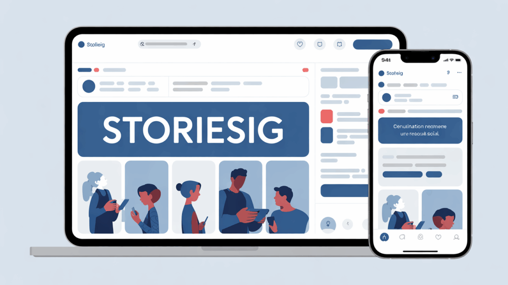StoriesIG interface anonyme PC et mobile