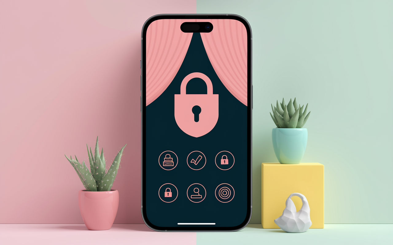 Smartphone securite Snapchat cadenas verrouille