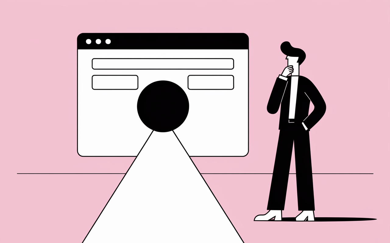 Landing page bouton unique illustration page web