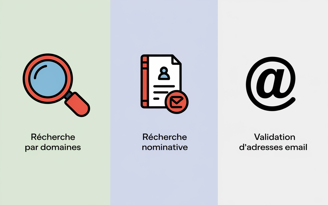 Tableau de bord Hunter.io prospection B2B