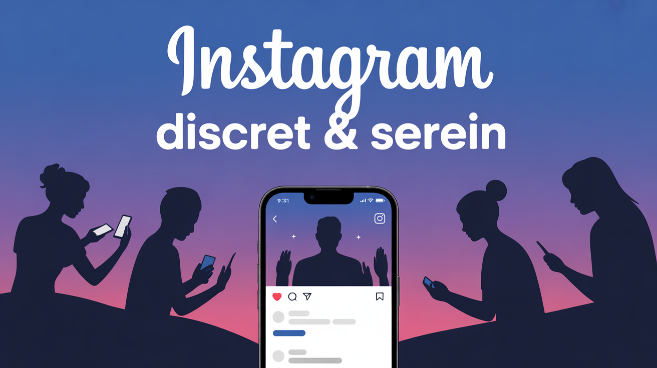 Smartphone affichant Instagram discret