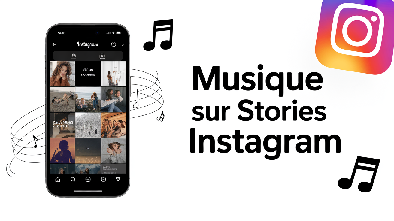 stories Instagram avec musique sur smartphone