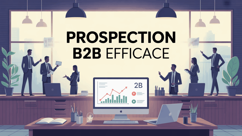 Illustration prospection B2B efficace Hunter.io