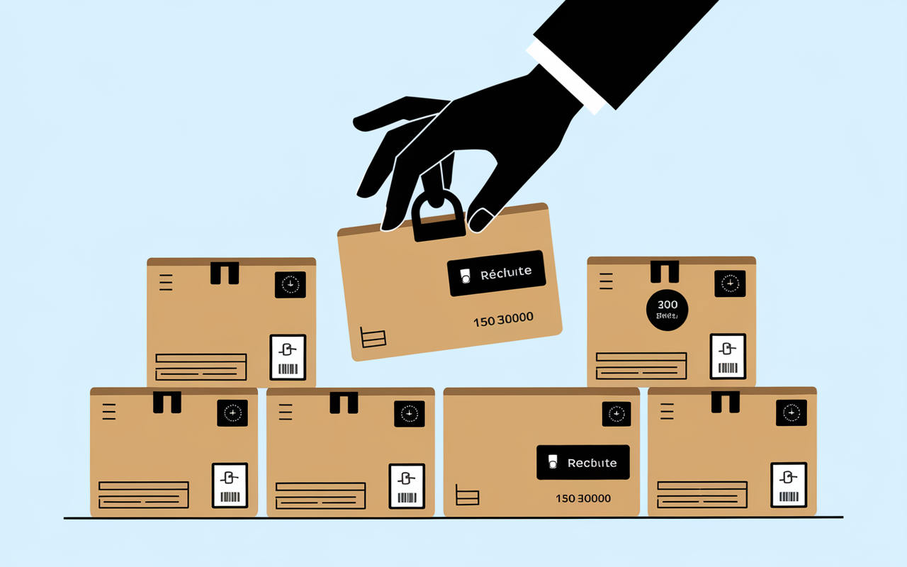 Illustration services retours paiement livraison marques en A