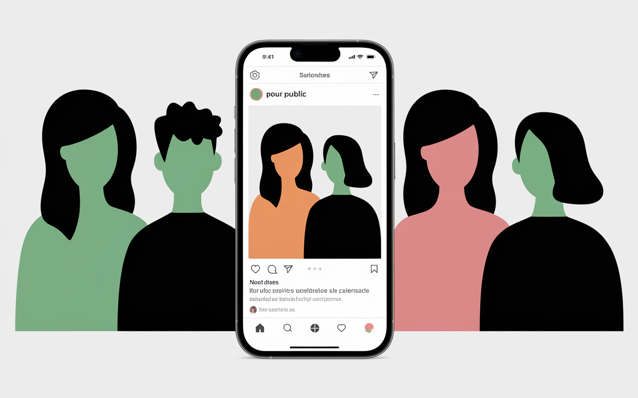 Story Instagram cercle vert puis cercle rose republication audience