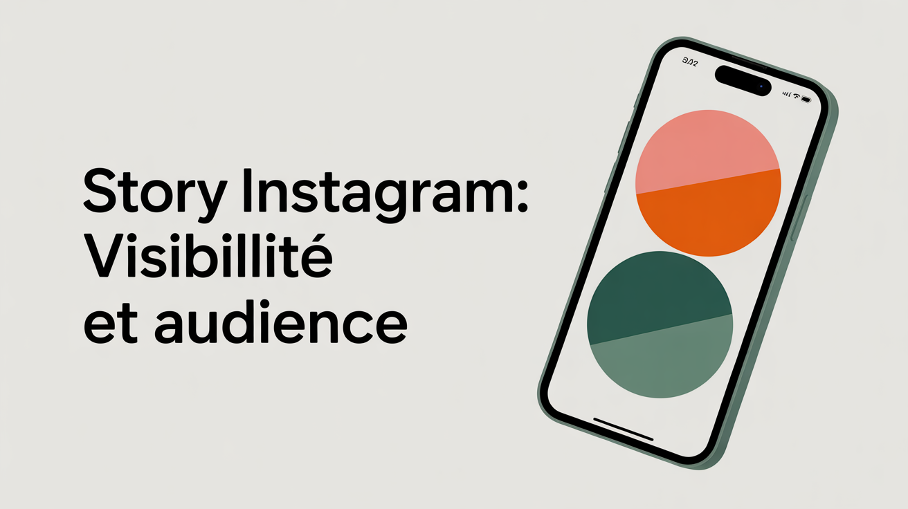 Story Instagram smartphone cercle rose et vert visibilité audience