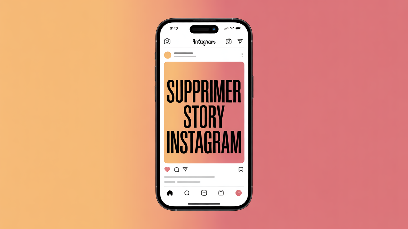 illustration supprimer story instagram smartphone