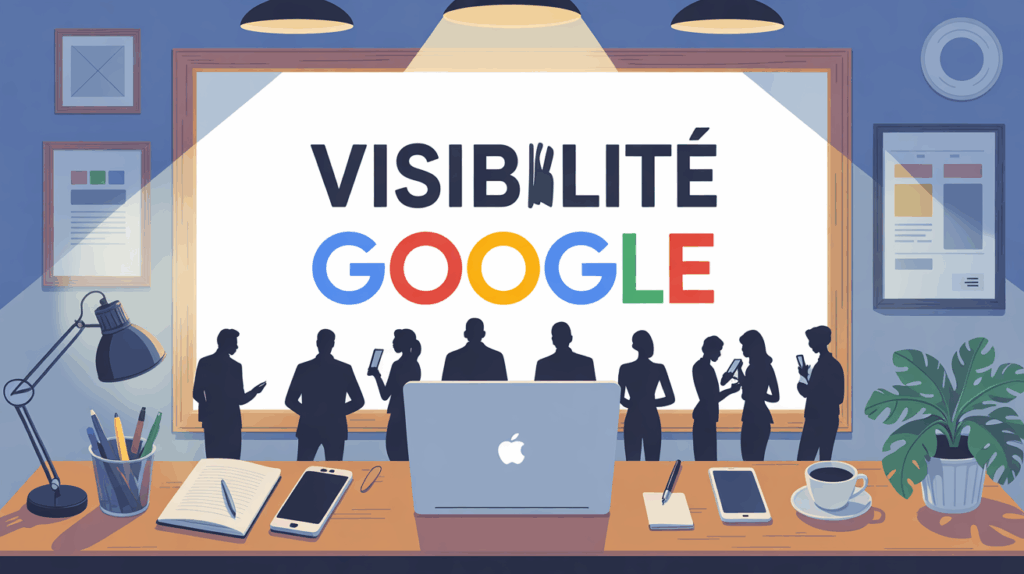 Visibilite Google en vitrine digitale bureau