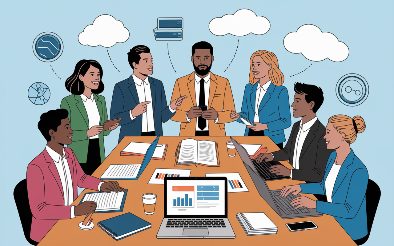 Equipe autour table expertise digitale Infonovateur