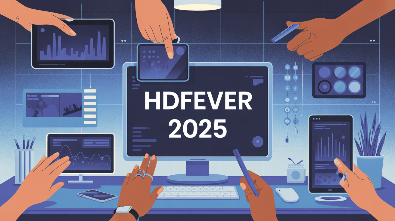 Illustration HDfever 2025 interface veille digitale high-tech