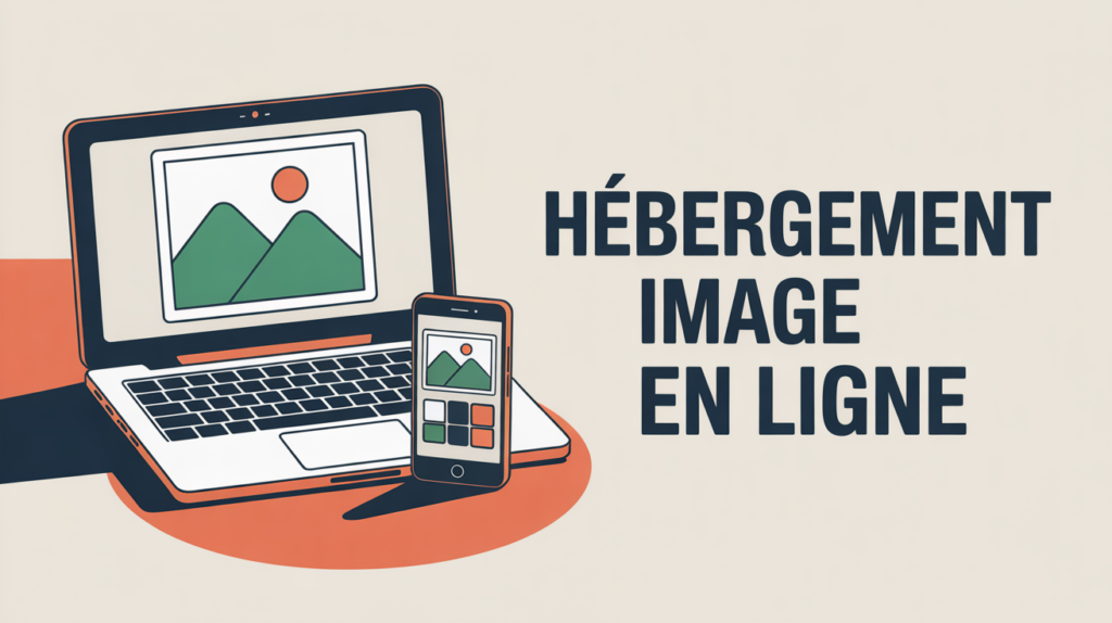 hebergement image en ligne sur table ordinateur mobile
