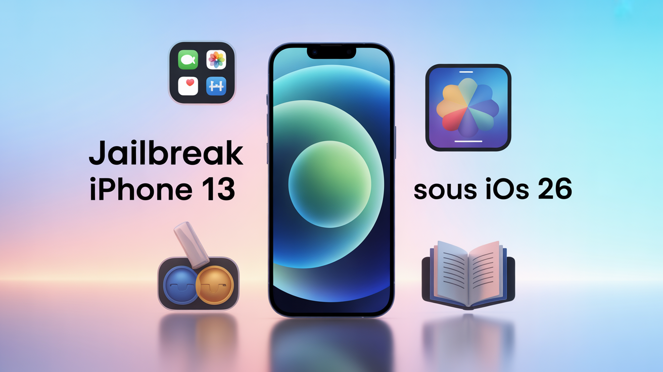 illustration guide jailbreak iPhone 13 iOS 26