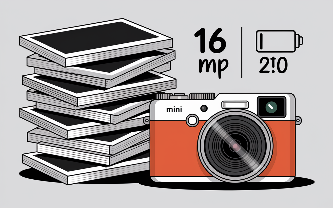 Kodak Pixpro FZ55 fiche technique illustration 16MP 5x 200 photos