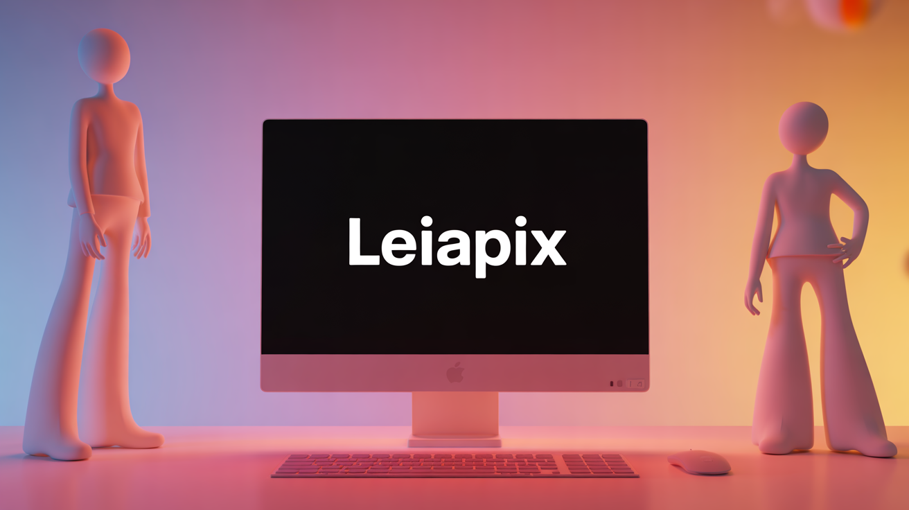 Animation 3D Leiapix sur écran central design moderne