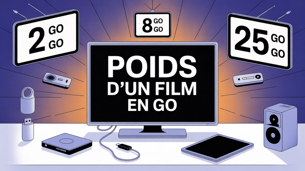 Disque dur cle usb et ecrans avec chiffres Go