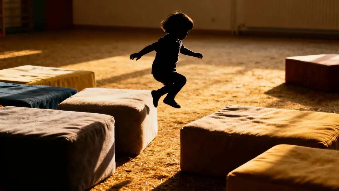 Enfant baby gym saut motricité module