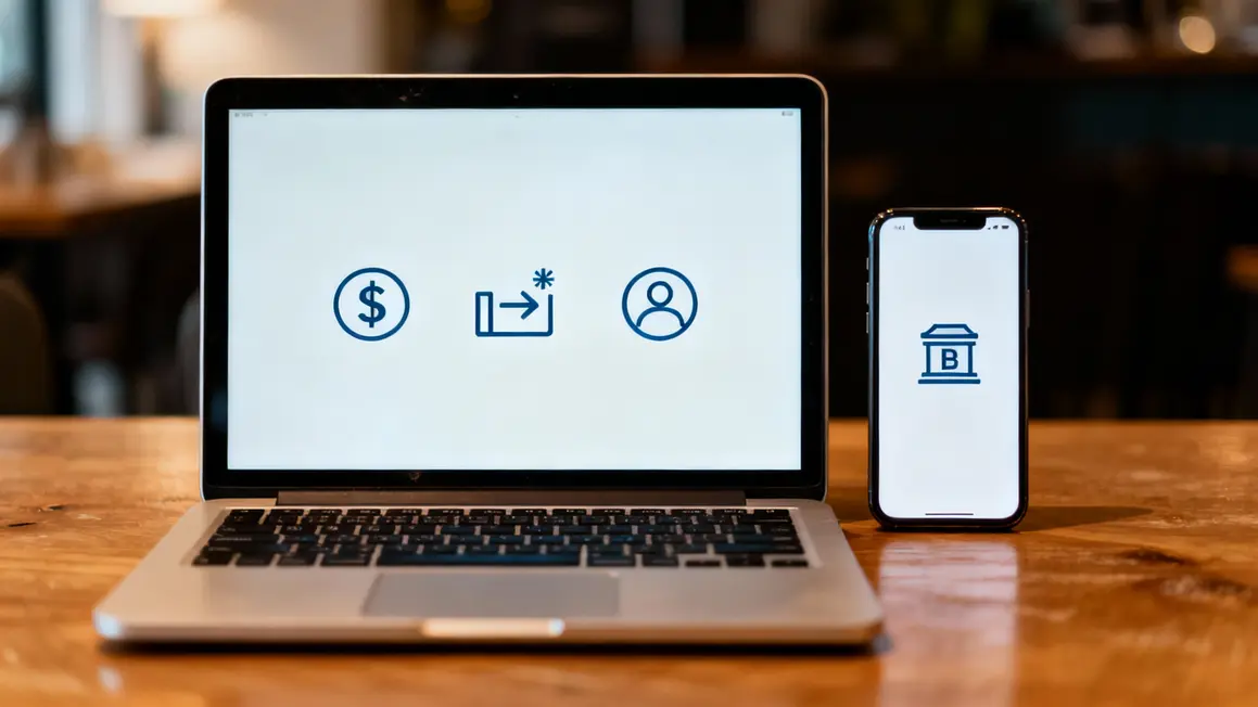 ordinateur et smartphone banque en ligne