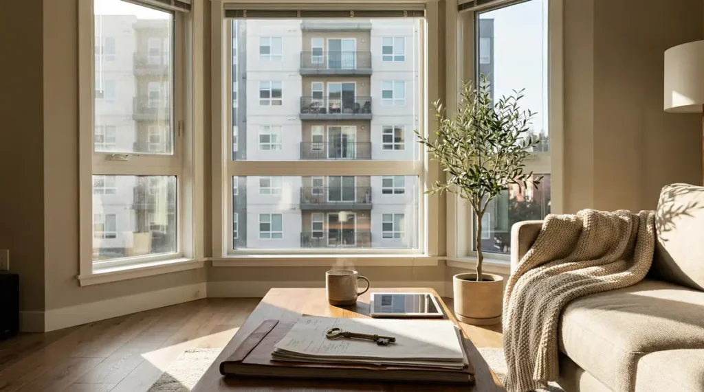 Salon lumineux representant investissement immobilier locatif moderne