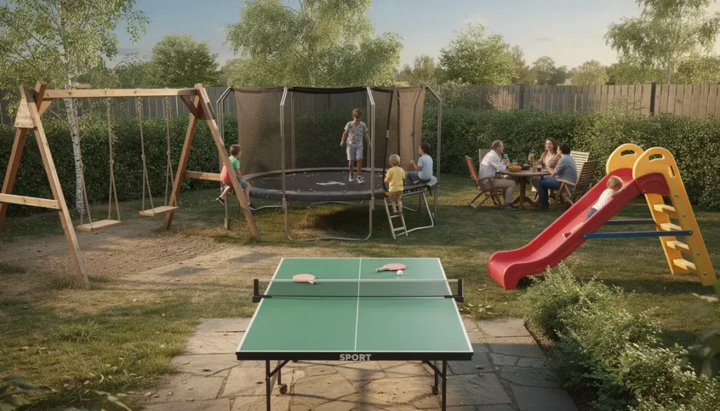 jeux de plein air jardin enfants adultes