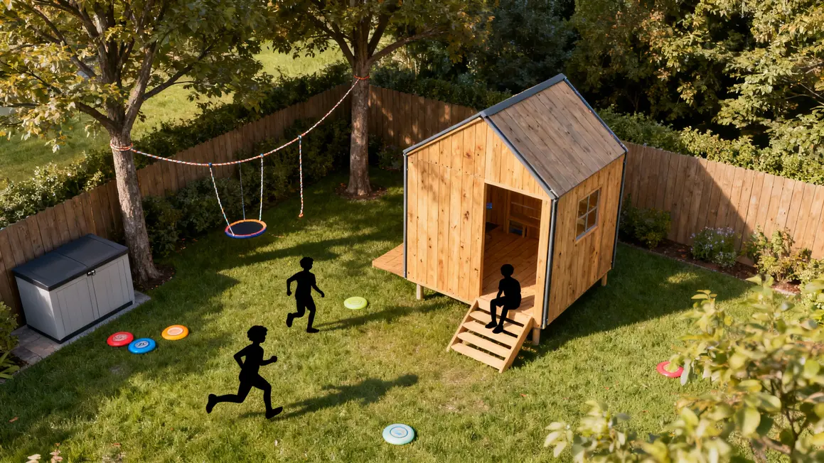 jeux plein air cabane pliable espace réduit